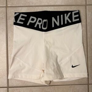 Nike Pro Dri-FIT White Shorts
